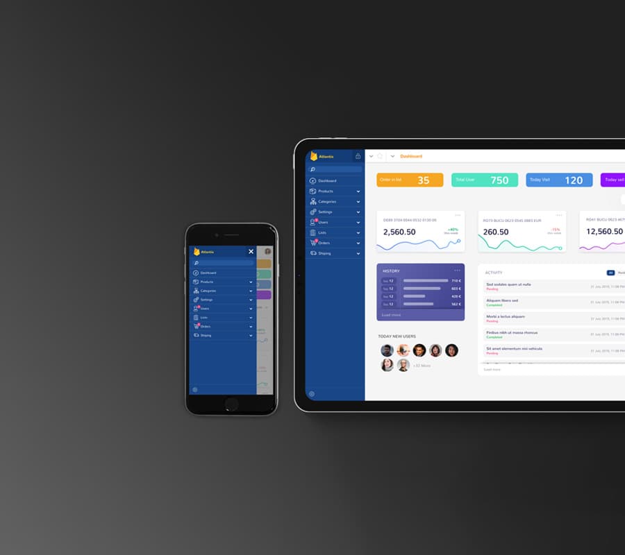 Universal admin Panel - responsive admin panel design for web applications
